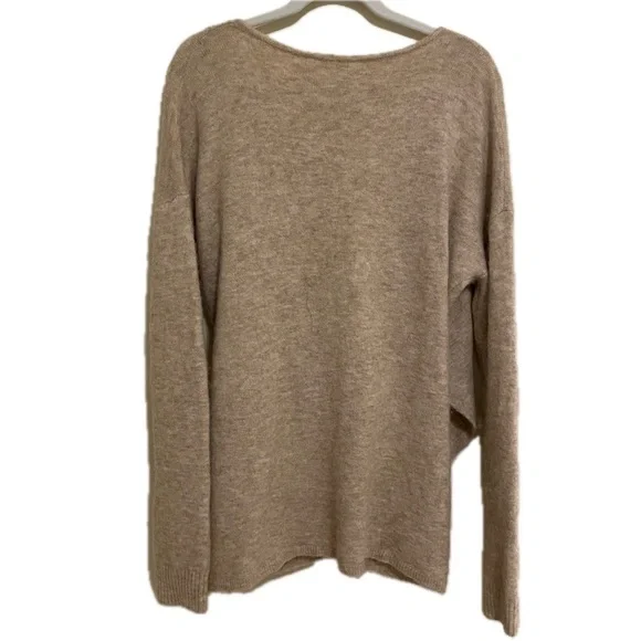 Babaton The Group Bambini Oatmeal Wrap Sweater Alpaca Wool Medium - Picture 6 of 10